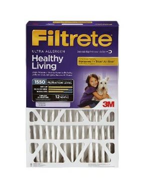  Filtrete 防过敏家庭空调暖气炉过滤网（16 x 25 x 4英寸 4个装） 77.52元，原价 160.25元，包邮