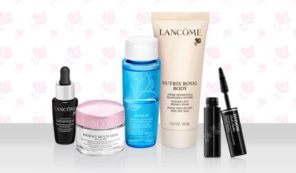  Lancôme 兰蔻官网促销，满 65元送 5件套礼品+美包！