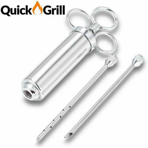  腌肉神器！Quick Grill 2盎司不锈钢调味料注射器4.2折 21.24元限量特卖并包邮！