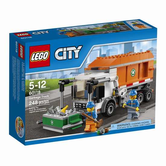  LEGO 乐高 60118 城市系列垃圾车（248pcs）19.97元限时特卖！