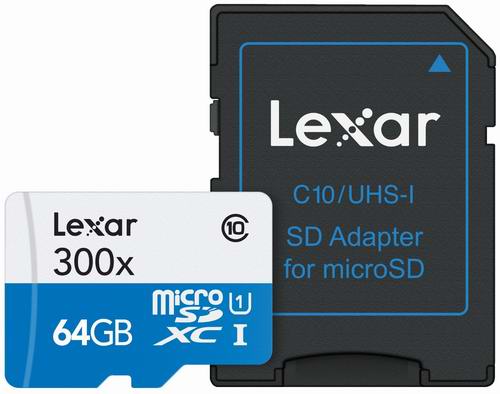  历史最低价！Lexar 雷克沙 高性能 microSDXC 300x 32GB/64GB 闪存卡12.99-23.99元限时特卖！