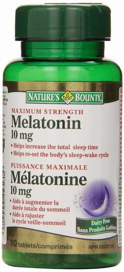  Nature's Bounty 自然之宝 Melatonin 10mg 褪黑素60粒装9.29元限时特卖！