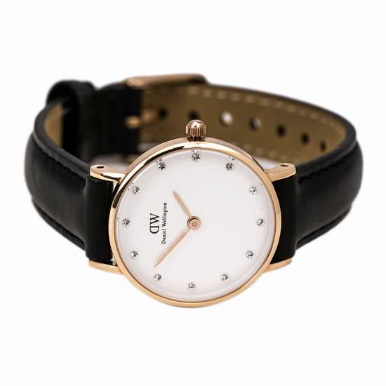  瑞典 Daniel Wellington 丹尼尔惠灵顿 0901DW 女士时尚镶水钻小表盘石英皮带腕表6.6折 102.93元限时特卖并包邮！