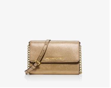  Michael Kors Jet Set 女士迷你斜挎包 96.75元特卖(2色可选），原价 188元，包邮