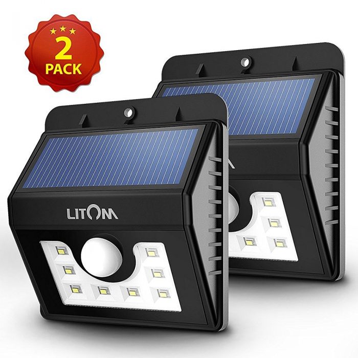  Litom 8 LED 太阳能照明灯2件套 29.74元限量特卖并包邮！