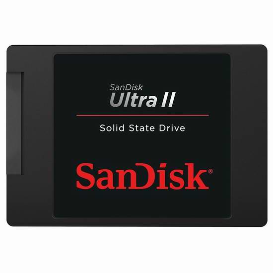  历史新低！SanDisk 闪迪 Ultra II 至尊高速 480GB SATA III 2.5英寸固态硬盘 159.39元限时特卖并包邮！