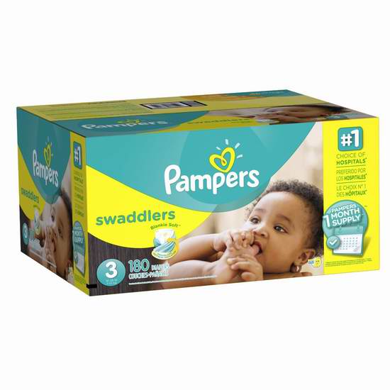  历史新低基础上再减3元！Pampers 帮宝适 Swaddlers/Cruisers 两系列婴幼儿尿不湿/纸尿裤限时特卖并包邮！