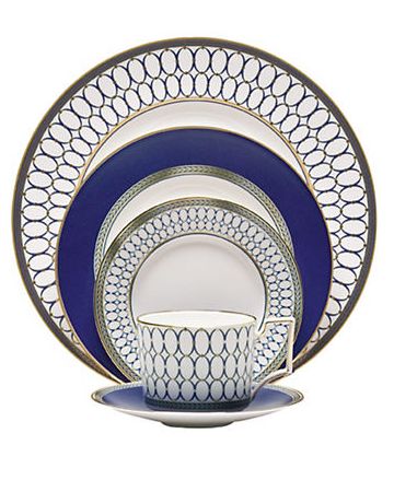  英国顶级骨瓷品牌！精选 2款 Wedgwood Intaglio 五件套餐具 5折特卖！额外享受8.5折优惠！最低76.5元