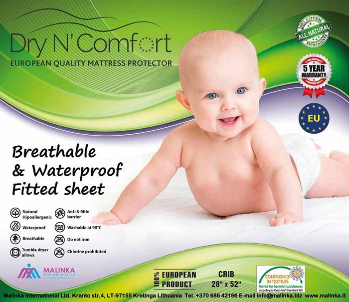  Dry N Comfort 婴儿防水防过敏高级床垫保护套 19.99元限量特卖，原价 39.97元