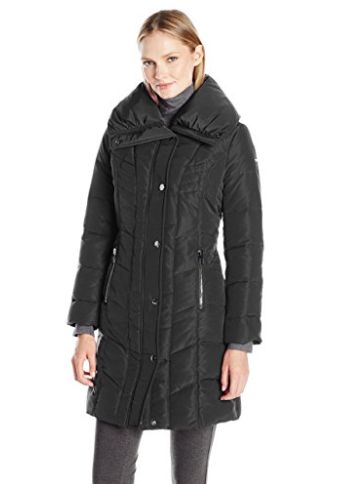  Kenneth Cole New York女款中长款修身羽绒服 96元，美国原价 240美元，包邮