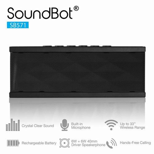  12小时超长续航！SoundBot SB571 便携式无线蓝牙音箱 23.99元限量特卖！