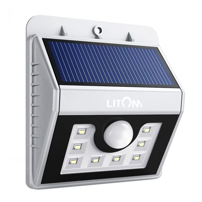  Litom 超亮8 LED 太阳能照明灯 16.99元限量特卖，原价 25.99元