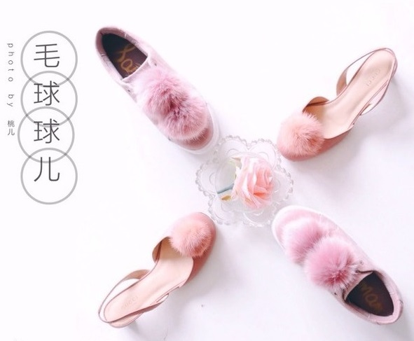  SAM EDELMAN Leya Pom-Pom一脚蹬毛毛鞋 67.5元（3色），原价 135元