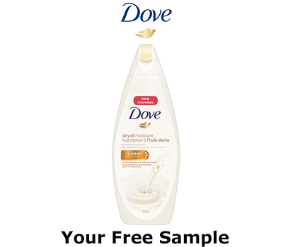  Dove 免费赠送一份补水滋养沐浴露试用装！