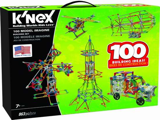  Knex 100模型拼接玩具套装 49.99加元，原价 65加元，包邮