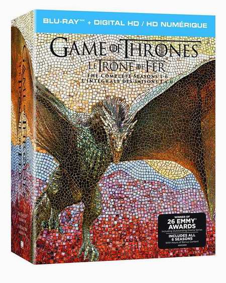  历史新低！网购周头条：Game of Thrones 《权利的游戏》1-6季蓝光影碟礼盒装6折 119.99元限时特卖并包邮！