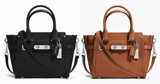  COACH Swagger 21女士手提包（两色） 190.25元，原价 410元，包邮