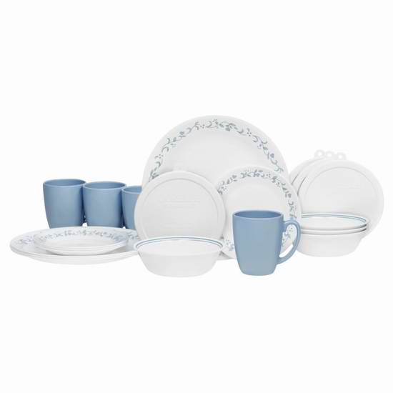  历史新低！Corelle 康宁 Country Cottage Livingware 餐具20件套 47.35元限时特卖并包邮！