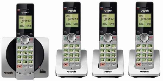  金盒头条：VTech 伟易达 DECT 6.0 CS6919-4 无绳电话系统 64.99元限时特卖并包邮！