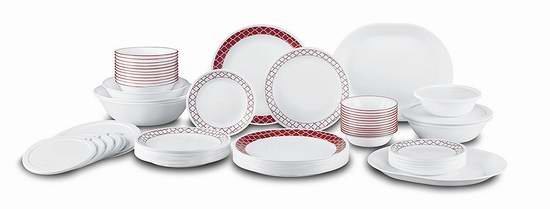  售价大降！历史新低！Corelle 康宁 Livingware 12人餐具72件套 160元限时特卖并包邮！