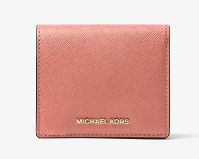  Michael Kors Jet Set 女士时尚十字纹防刮真皮掀盖式卡包 68.6加元，原价 98加元，包邮