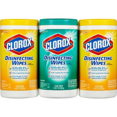  Clorox 高乐氏 多用途消毒清洁湿纸巾75片装 2.97元限时特卖！3种香味可选！