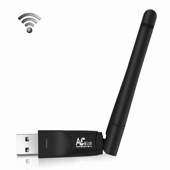  AneWish 150Mbps Wifi USB 无线网卡 11.35元限量特卖！