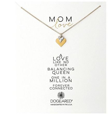  历史新低！Dogeared Mom Love 纯银镀金叠心项链2.9折 30.96加元限时特卖！