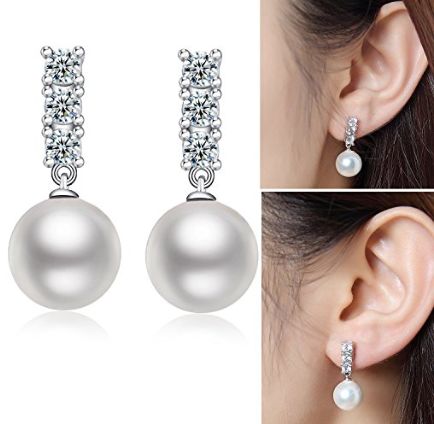  Han han 珍珠纯银耳环 15.3加元限量特卖（2款可选），原价 23.99加元