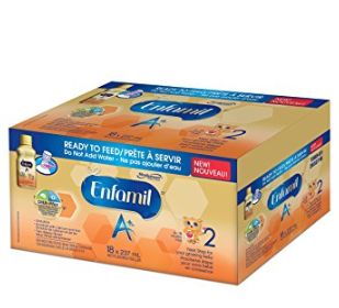  Enfamil 美赞臣 A+2  18瓶婴儿配方奶粉 47.69加元，原价 52.98加元，包邮