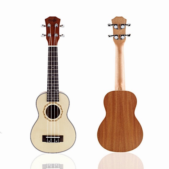  Mugig Ukulele Retro Spruce Panel 21寸夏威夷小吉他/尤克里里5.3折 55.99加元包邮！