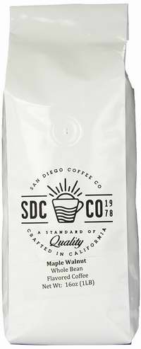  San Diego Coffee Maple Walnut味 烤咖啡豆1磅4.8折 9.5加元限量特卖！