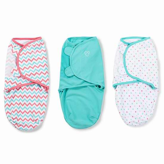  SwaddleMe Original Swaddle 有机棉婴儿襁褓毛毯3件套 28加元限时特卖！