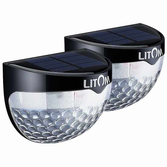  Litom 6 LED 太阳能照明灯2件套 13.59加元限量特卖！