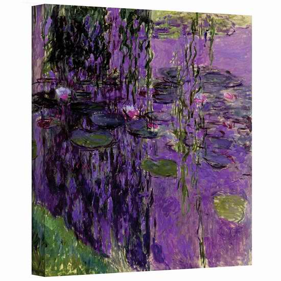  历史新低！Art Wall Lavender Water Lillies 24x32英寸风景帆布装饰画1.7折 30.12加元限时清仓！