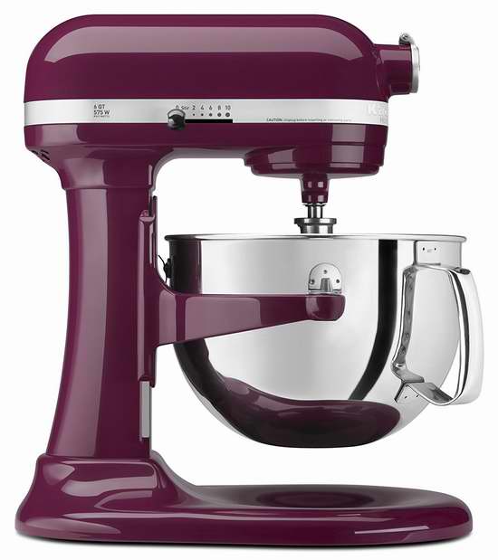  KitchenAid 专业600系列 4KP26M1XBY 6夸脱1马力超大功率 立式多功能搅拌厨师机 439.99加元限量特卖并包邮！