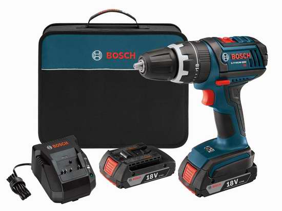  历史新低！Bosch 博世 DDS181-102L 18伏紧凑型起子/电钻 双锂电套装4.7折 113.15加元包邮！