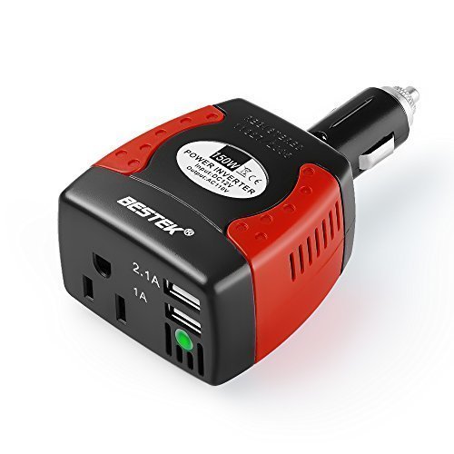  BESTEK 150W 车载电源逆变器+2 USB充电口 17.99加元限量特卖！