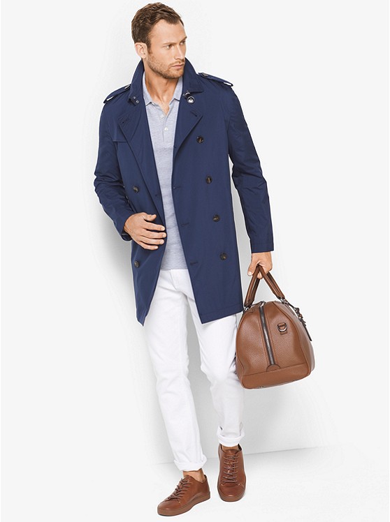  Michael Kors 男士经典双排扣风衣 224.25加元（XL），原价 375加元，包邮