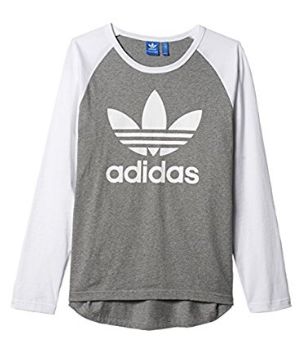  Adidas Trefoil Raglan 男式纯棉长袖T恤（M、XL码）3.1折 15.38加元限时清仓！