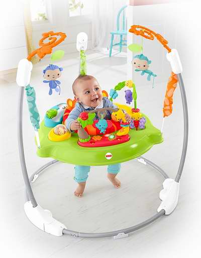  历史最低价！Fisher-Price 费雪  Roarin Jumperoo 热带雨林系列跳跳乐/弹跳椅5.7折 84.97加元限时特卖并包邮！