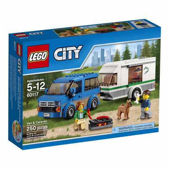  LEGO 乐高 60117 城市运输系列 大篷车与露营车积木套装（250pcs） 18.74加元限时特卖！