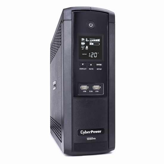  历史新低！CyberPower BRG1350AVRLCD 1350VA 810W UPS 12插座不间断电源5.9折 160.2加元限时特卖并包邮！