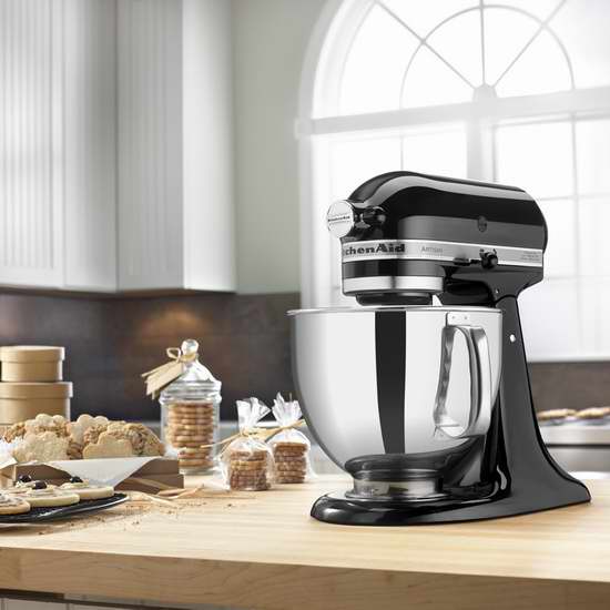  KitchenAid 厨宝 KSM150PSOB Artisan 名厨系列5夸脱多功能厨师机5.4折 295.79加元限量特卖并包邮！