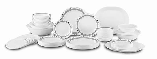  Corelle 康宁 Livingware 12人餐具组合74件套 179.96加元包邮！5色可选！