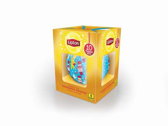  Lipton Bauble Gift 橘子绿茶 10袋装1.9折 1.5加元限时清仓！