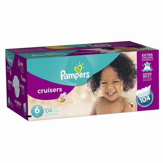  历史新低！Pampers 帮宝适 Cruisers 系列婴幼儿尿不湿/纸尿裤（size 6） 24.92-26.5加元限时特卖！其余size为32.28加元包邮！