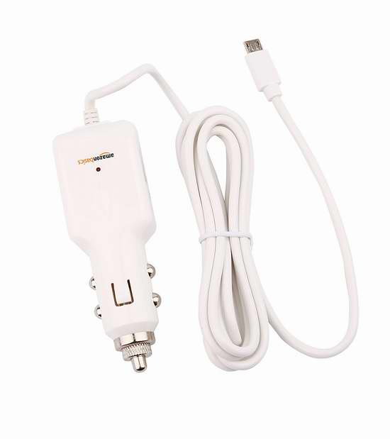  历史新低！AmazonBasics Micro USB 通用车载手机充电器2折 1.99加元限时清仓！