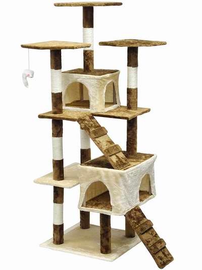  Homesity HC-002 63英寸轻便多层猫树公寓/猫爬架4.5折 103.46加元包邮！