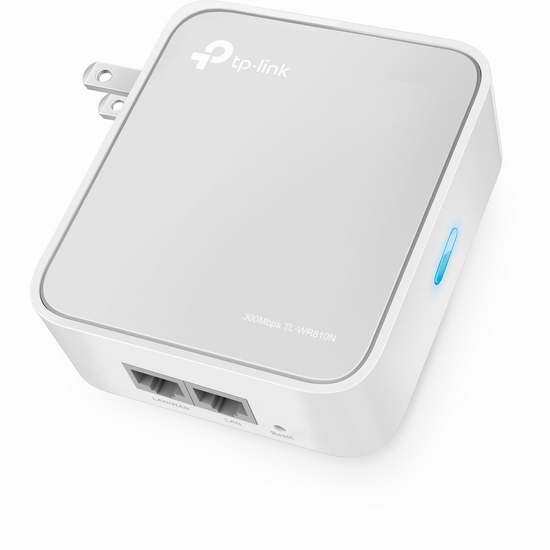  历史最低价！TP-Link TL-WR810N N300 多功能迷你路由器/Wi-Fi信号延伸器/文件共享服务器/USB充电器 24.99加元限时特卖！